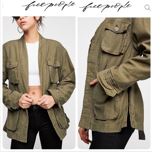 Free People Jackets & Blazers - NWT Free People Army Cargo Utility Jacket